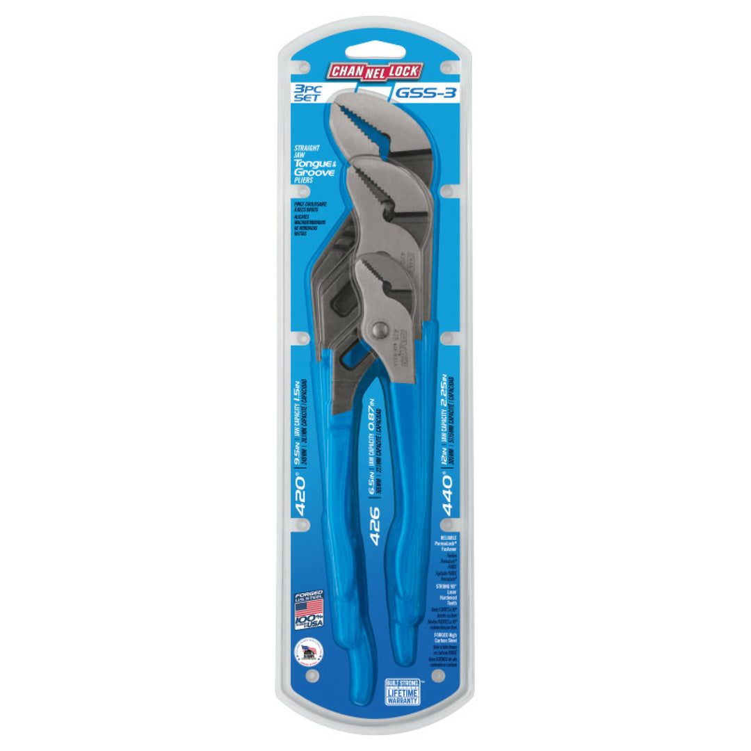 Channellock GSS-3 3PC Tongue & Groove Pliers Set