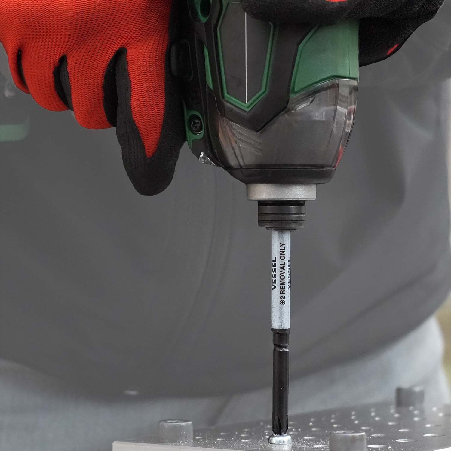 Vessel Tools 238HWB7PU Impact & Out Screwdriver with Assorted Bits