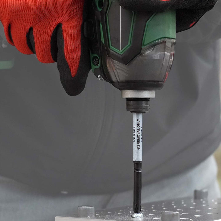 Vessel Tools 238HWB7PU Impact & Out Screwdriver with Assorted Bits, 9 Pc.