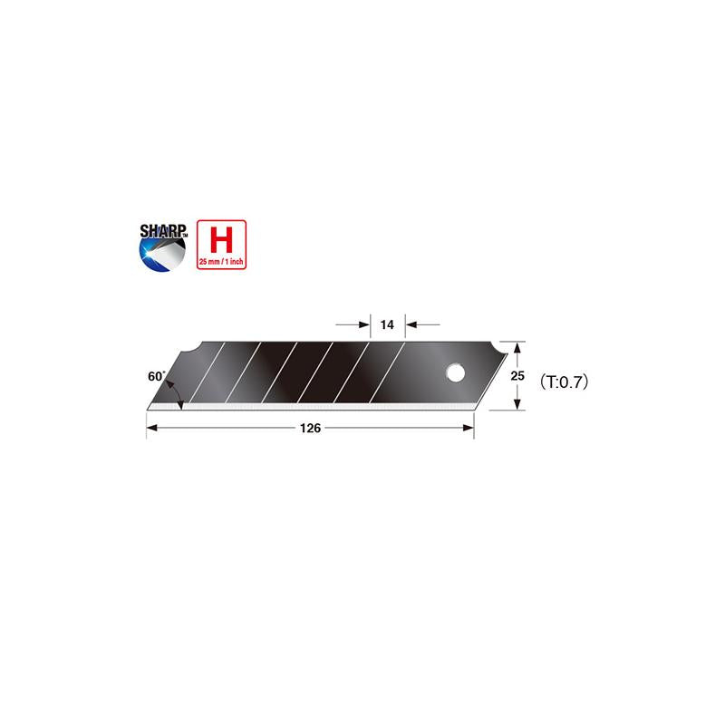 Tajima Tools CB65RBC Razor Black Blade Utility Knife Blades