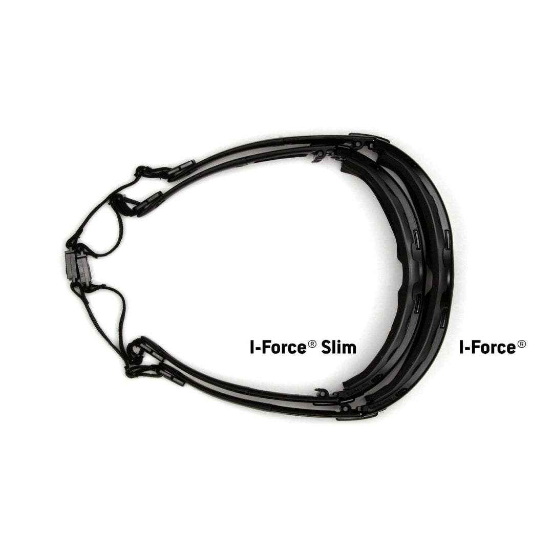 Pyramex SB7010SDT I-Force Clear Dual Pane H2X Anti-Fog Lens with Black Temples/Strap