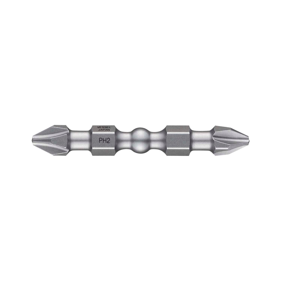 Vessel Tools IBDEPH250P5 IMPACT BALL Double-Ended Torsion Bit (PH2 x 50 mm, 5 pcs.)