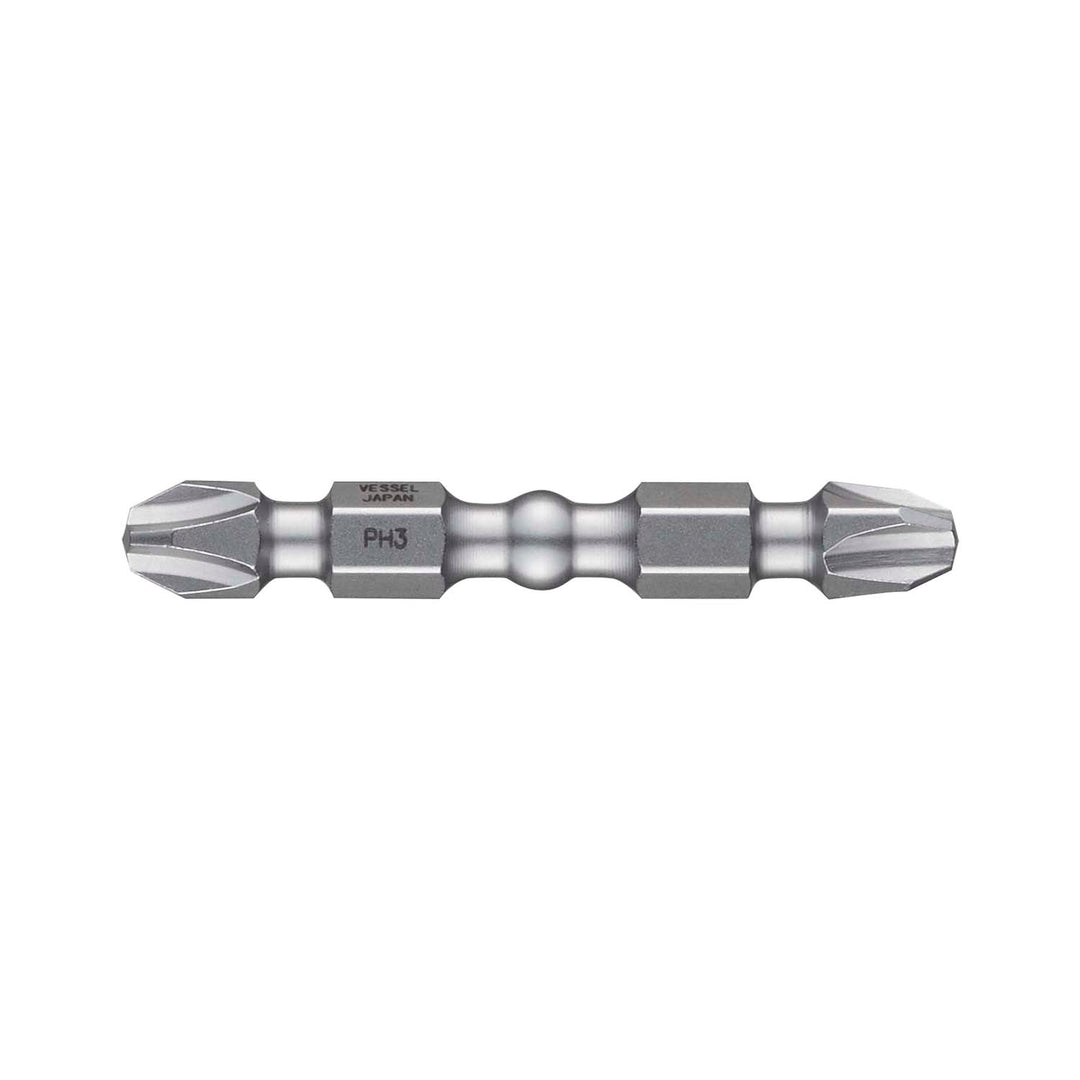 Vessel Tools IBDEPH350P2 IMPACT BALL Double-Ended Torsion Bit (PH3 x 50 mm, 2 pcs.)