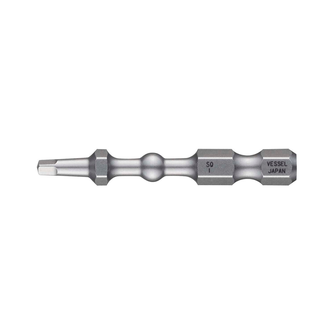 Vessel Tools IBSQ150P2 IMPACT BALL Torsion Bit (SQ1 x 50mm, 2 pcs.)