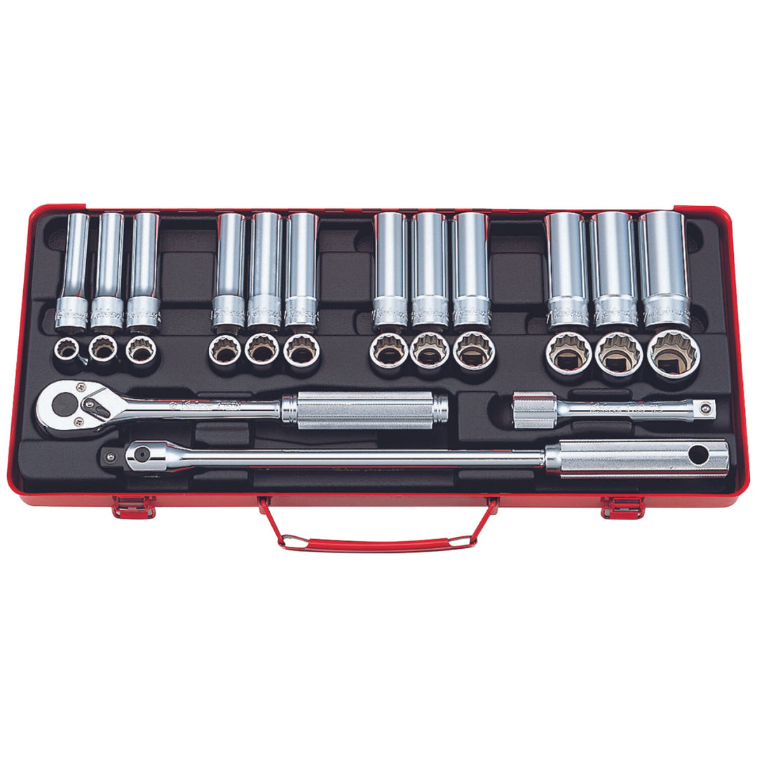 Ko-Ken 4277 1/2 Sq. Dr. Socket set 12 point 27 pieces