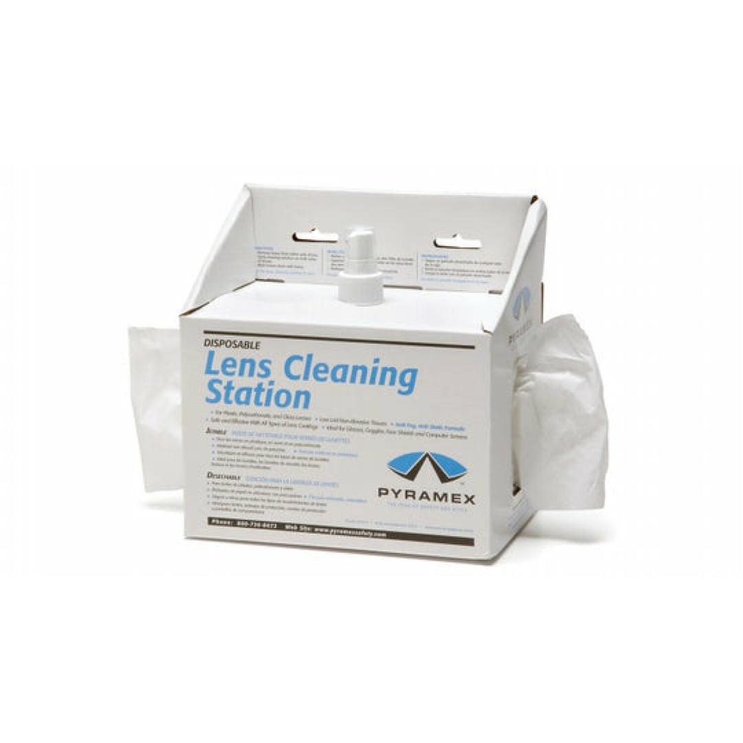 Pyramex LCS10  Lens cleaning station with 8 oz. cleaning solution 600 tissues