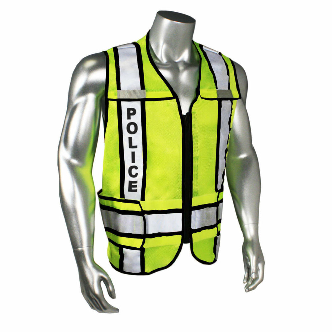 Radwear USA LHV-207-3G Safety Vest - Police - Black Trim - Green