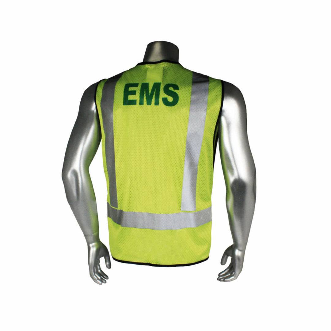 Radwear USA LHV-5-PC-ZR Class 2 Breakaway Vest - EMS - Black Trim - Green