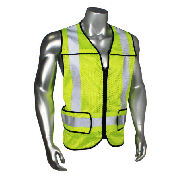 Radwear USA LHV-5-PC-ZR Class 2 Breakaway Vest - EMS - Black Trim - Green