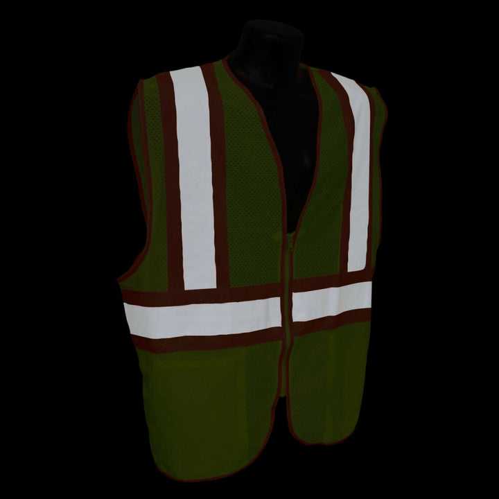 Radwear USA LHV-5ANSI-CT Type R Class 2 3.5oz Poly Mesh Safety Vest - Green