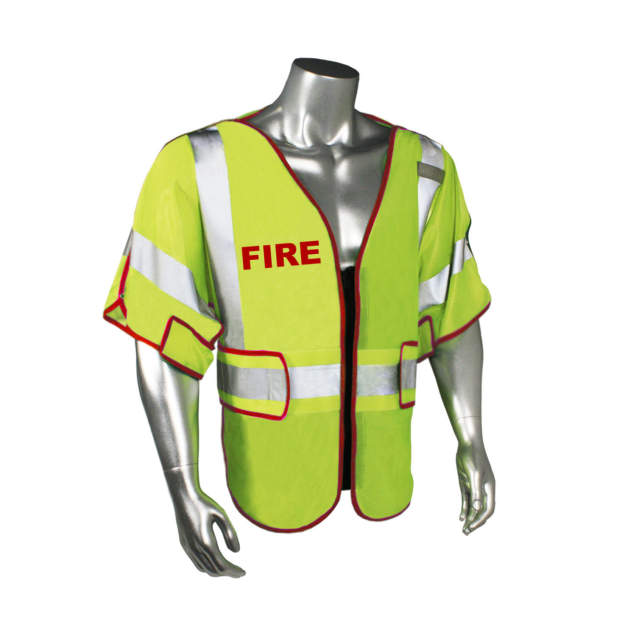 Radwear USA LHV-PS3-DSZR Class 3 Safety Vest - EMS - Green Trim - Green