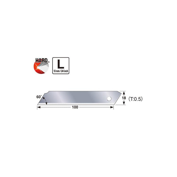 Tajima LCB-50S SOLID Endura-Blade, non-segmented, 10-blade safety dispenser