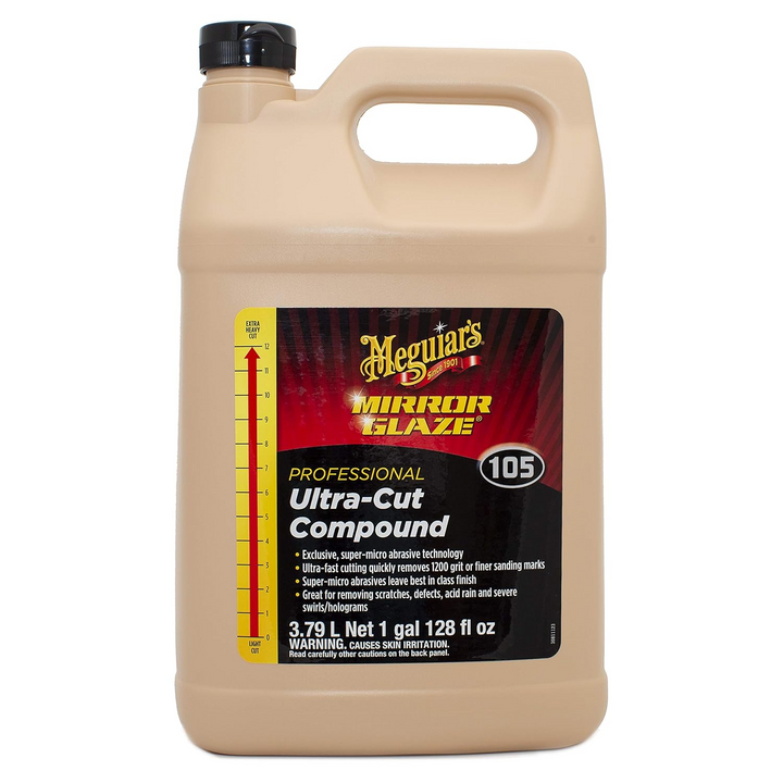 Meguiar's M10501 Mirror Glaze Ultra-Cut Compound, 1 Gallon, Liquid