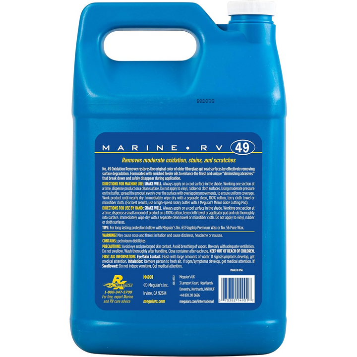 Meguiar's M4901 Marine/RV Heavy Duty Oxidation Remover, 1 Gallon, Liquid