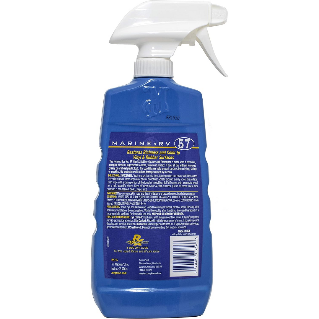 Meguiar's M5716 Marine/RV Vinyl & Rubber Cleaner & Protectant Spray, 16 .oz