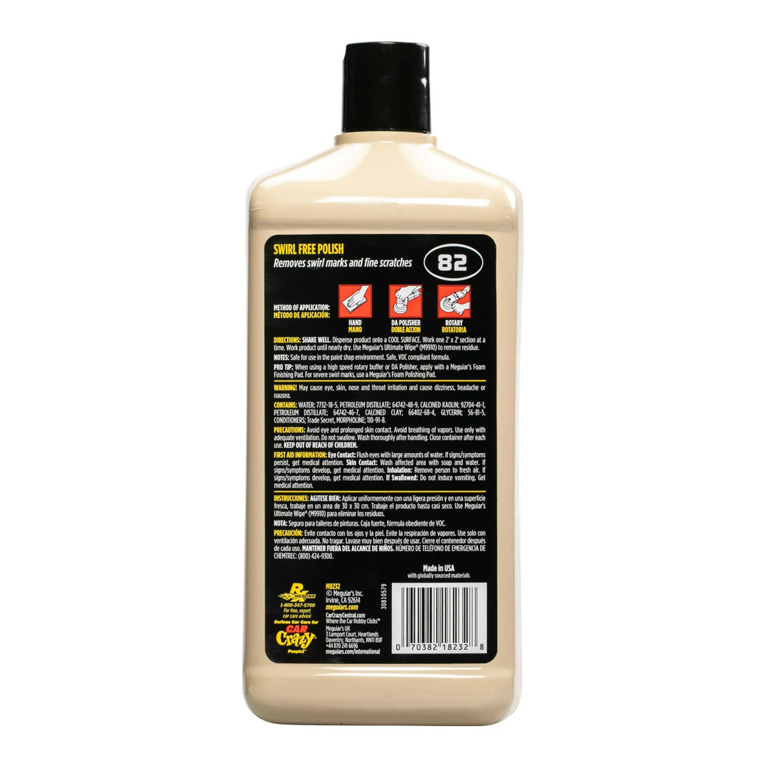 Meguiar's M8232 Mirror Glaze Swirl Free Polish, 32 oz