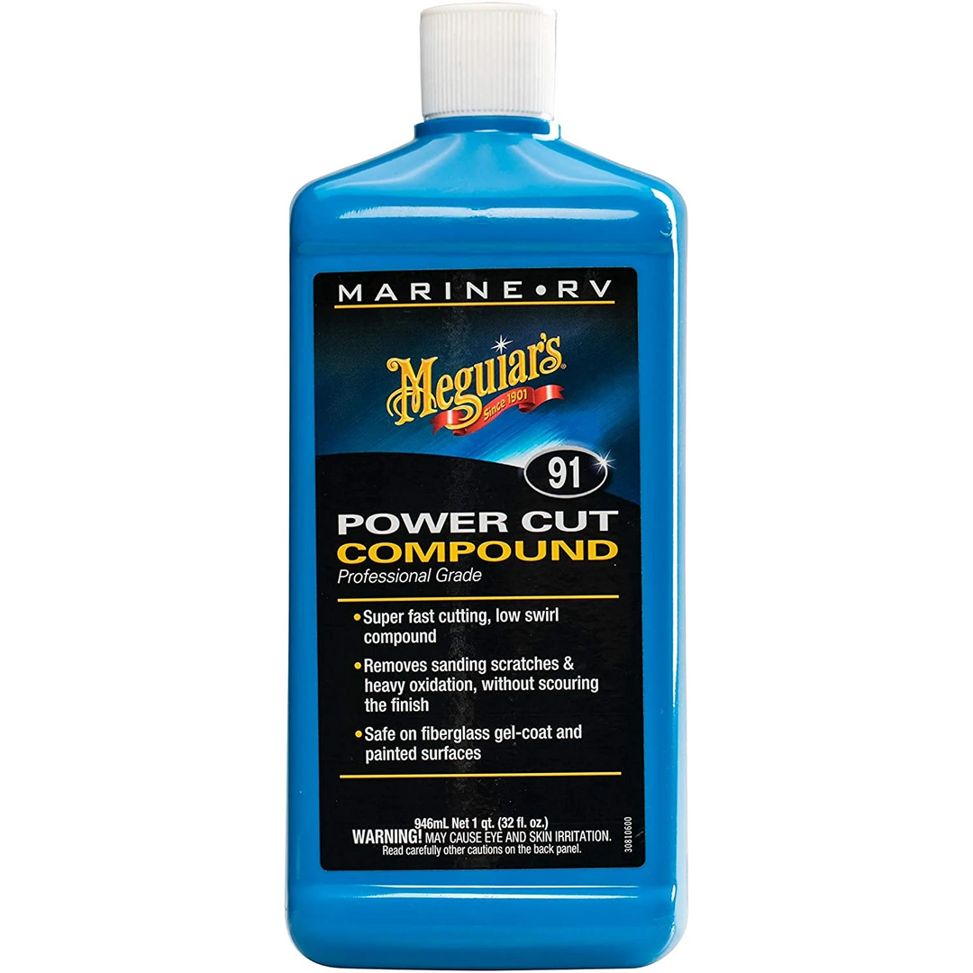 Meguiar's M9132 Marine/RV Professional Grade Power Cut Compound, 32 oz., Liquid