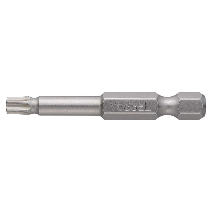 Vessel Tools MGETX2550P10T Neck Torsion Power Bits, TX 25 x 50 mm, Mag Enhancer, 10 Pc.