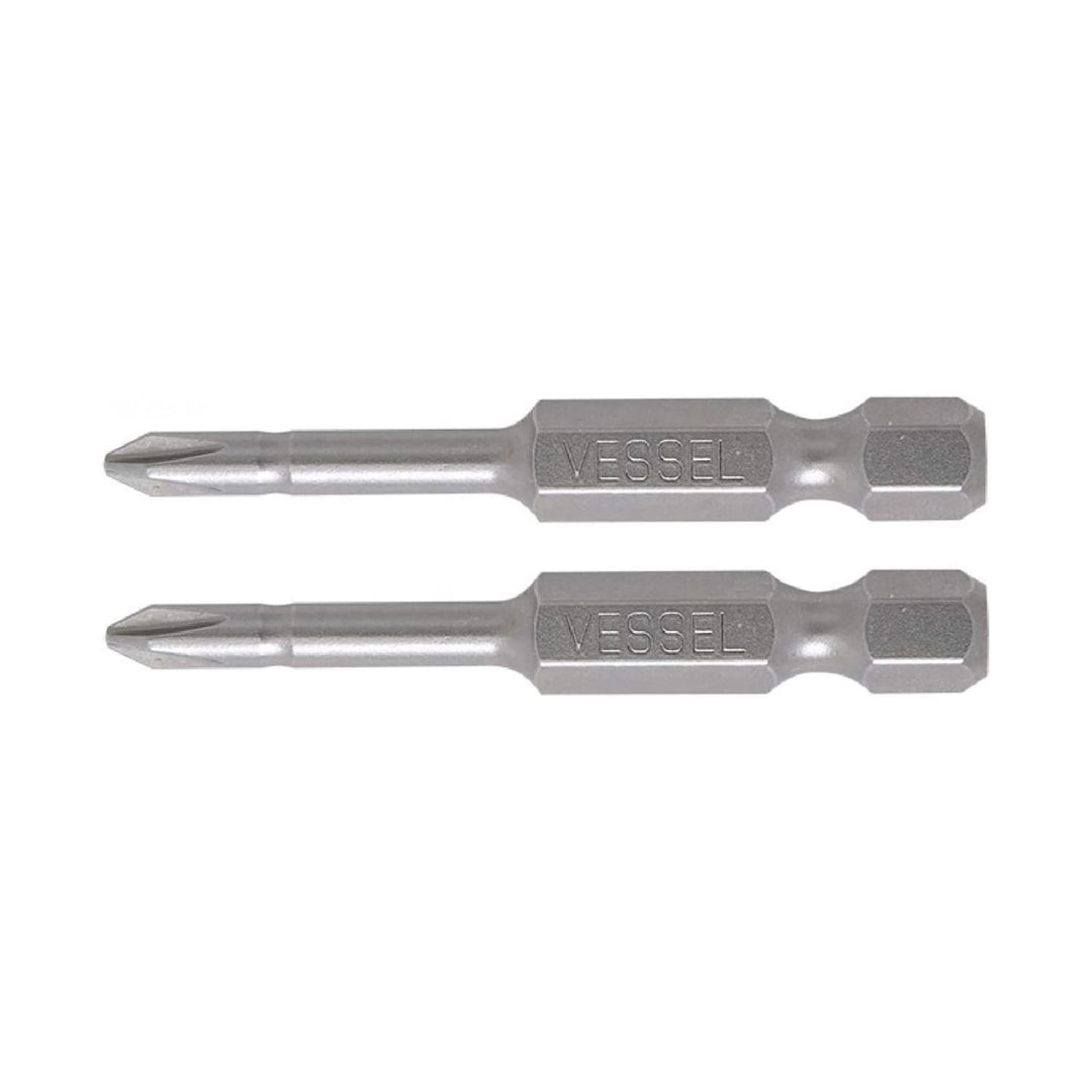 Vessel Tools NTPH150P2 Neck Torsion Power Bits, PH1 x 50 mm, 2 Pc.