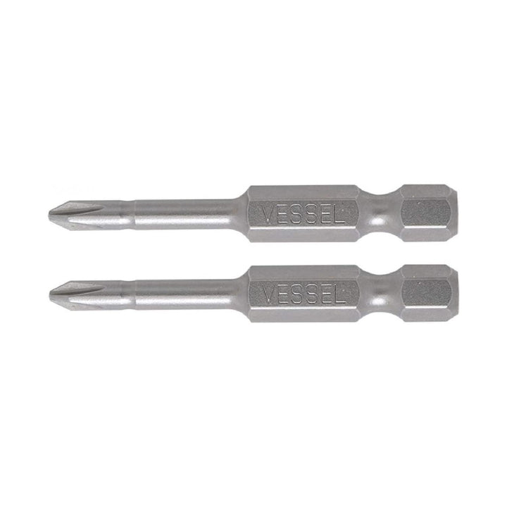 Vessel Tools NTPH150P2 Neck Torsion Power Bits, PH1 x 50 mm, 2 Pc.