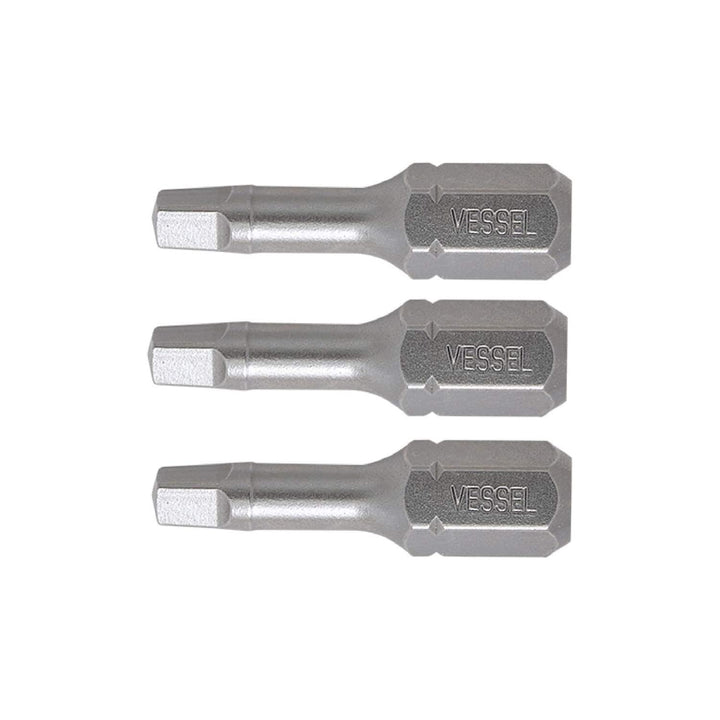 Vessel Tools NTSQ2254P3 Neck Torsion Power Bits, SQ2 x 25.4 mm, 3 Pc.