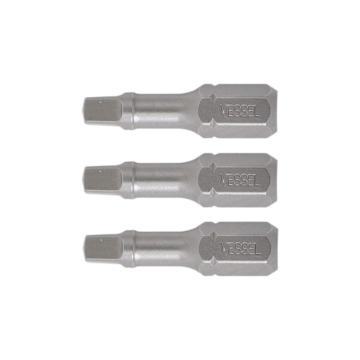 Vessel Tools NTSQ3254P3 Neck Torsion Power Bits, SQ3 x 25.4 mm, 3 Pc.