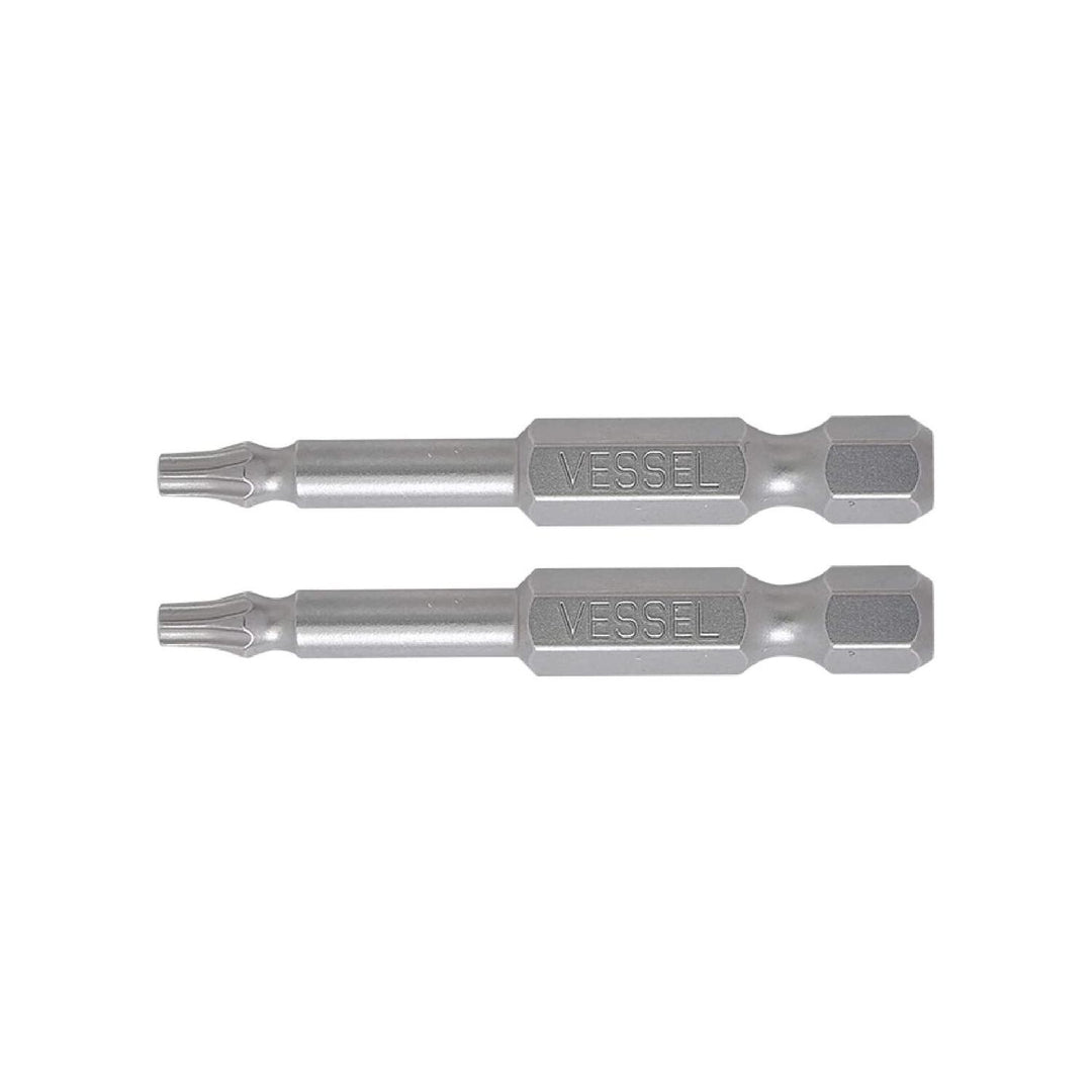 Vessel Tools NTTX1550P2 Neck Torsion Power Bits, T15 x 50 mm, 2 Pc.