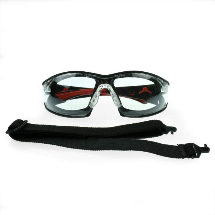 Radians OBL1 Obliterator IQ Anti-Fog Foam Lined Safety Eyewear - Black/Red Frame