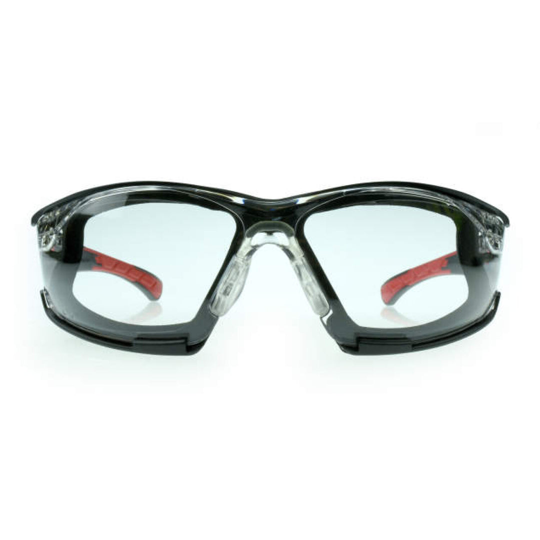 Radians OBL1 Obliterator IQ Anti-Fog Foam Lined Safety Eyewear - Black/Red Frame