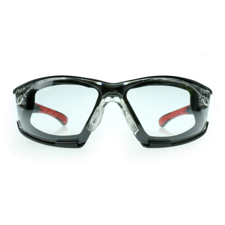 Radians OBL1 Obliterator IQ Anti-Fog Foam Lined Safety Eyewear - Black/Red Frame