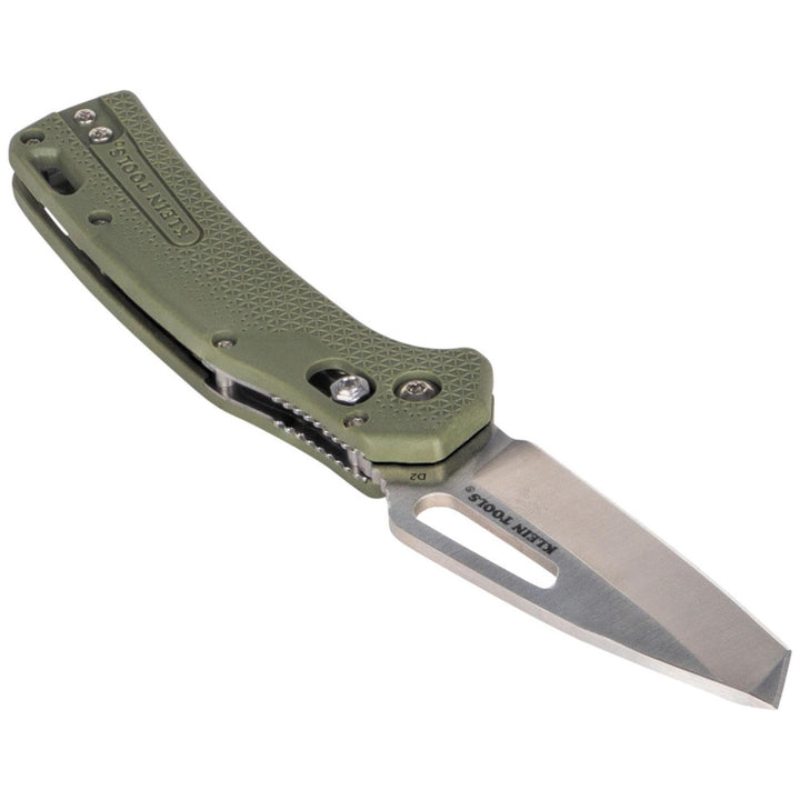 Klein Tools OGK001GNT Resurgence Hunting Pocket Knife, Green & Tanto