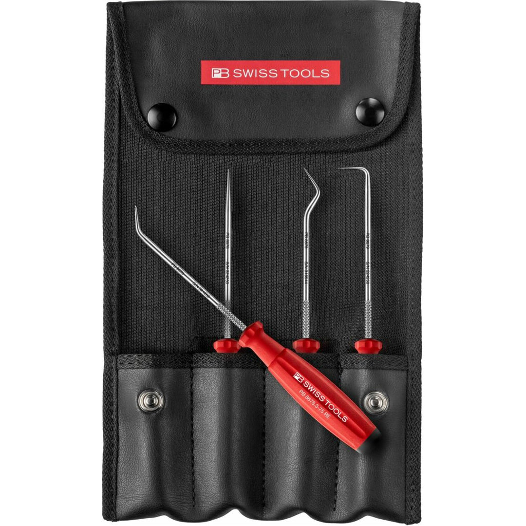 PB Swiss Tools PB 8681.Set PickTool, SwissGrip Handle, 4-Piece Set In Roll-Up Case