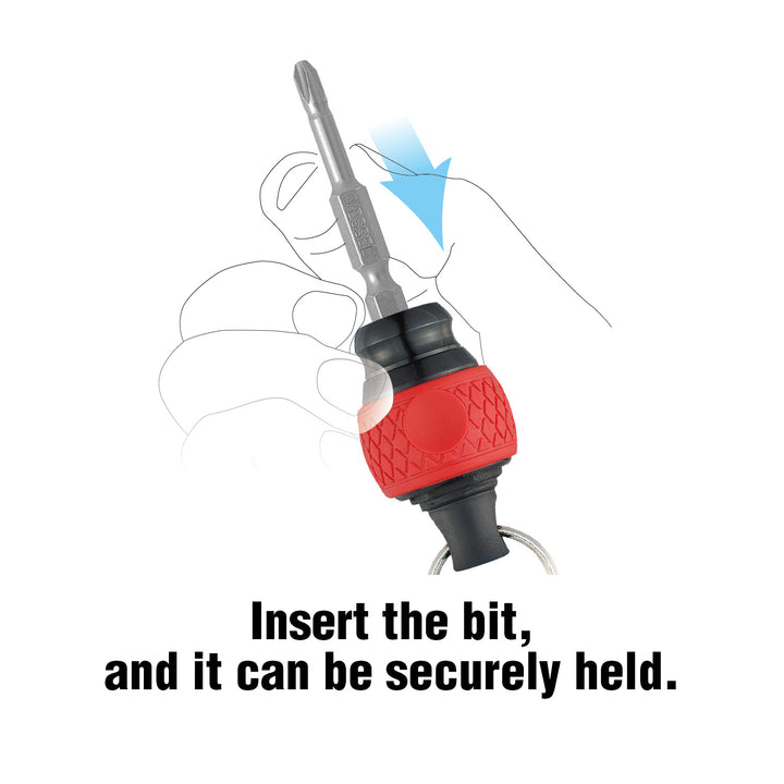 Vessel QB22VU Ball Grip Carrying Bit Holder ( Violet)