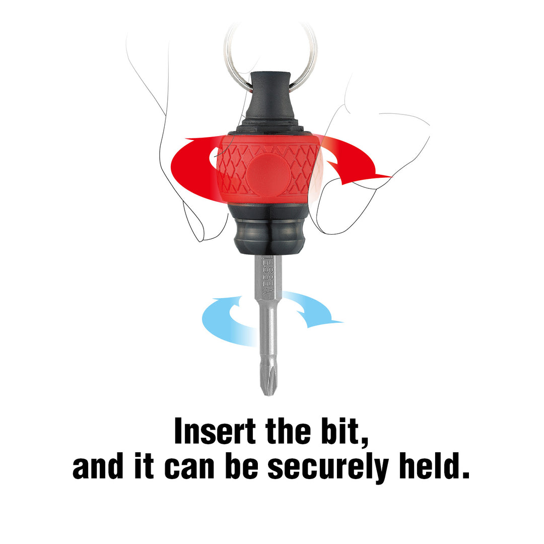 Vessel QB22GU Ball Grip Carrying Bit Holder - Green