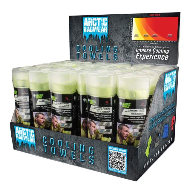 Radians Arctic Radwear Cooling Towel Counter Display