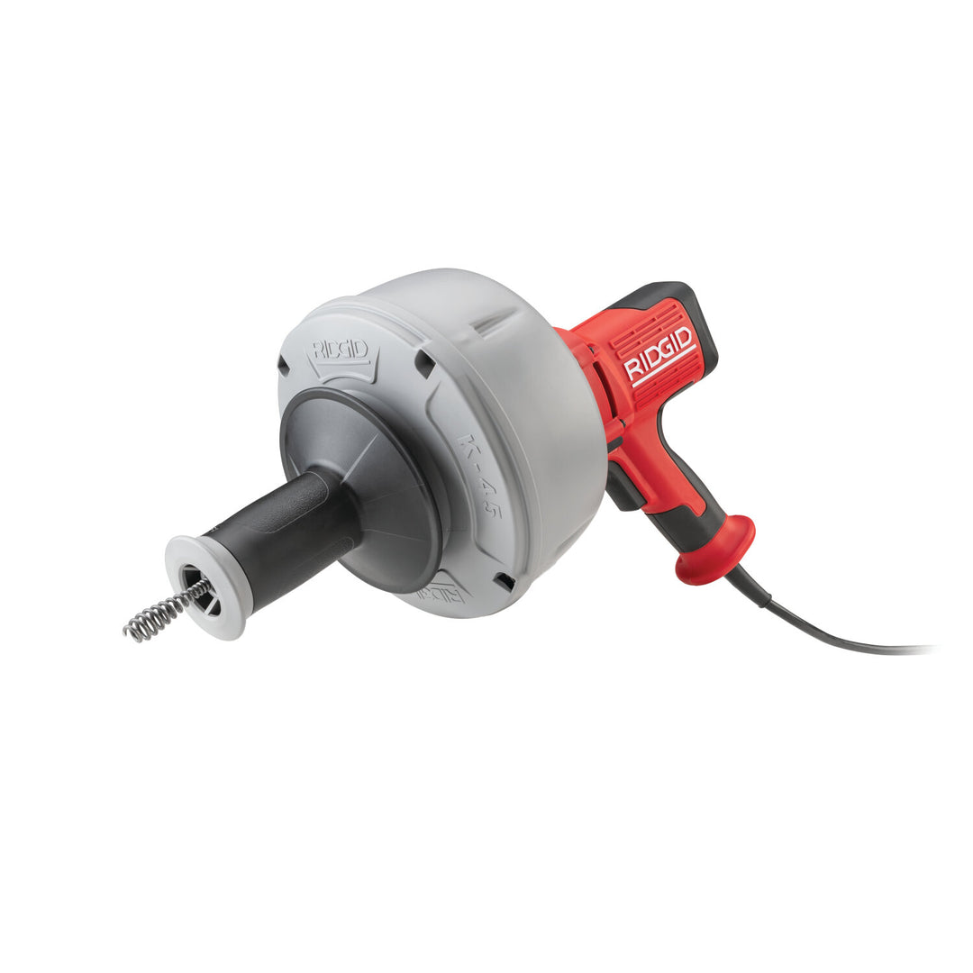 Ridgid 36003 K-45AF Machine with: - C-1lC, 5/16" x 25' (8 mm x 7.6 m) Inner Core Cable with Inner Drum - C-6, 3/8" x 35' (10 mm x 10.7 m) Cable with Inner Drum - T-250