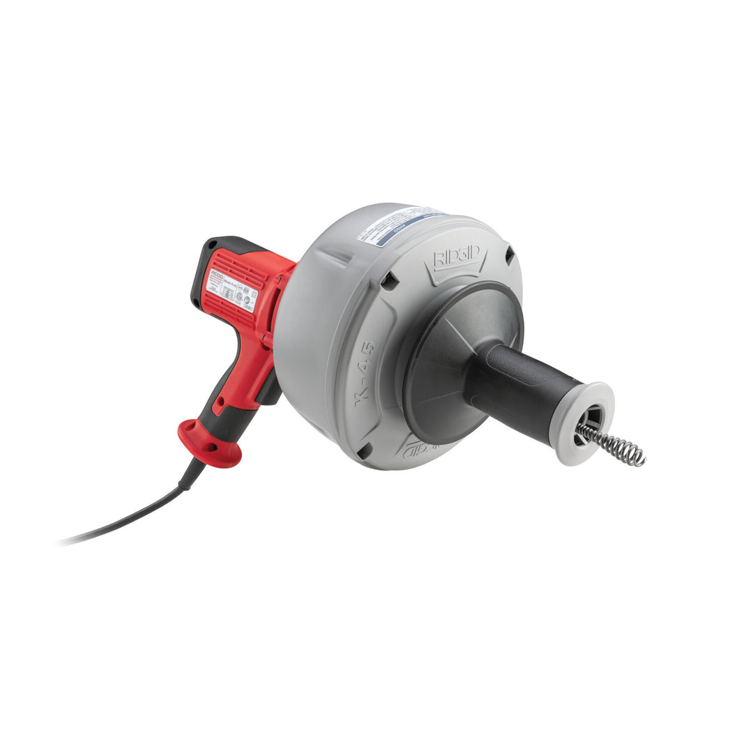 Ridgid 36058 K-45 Machine with: - C-1lC, 5/16" x 25' (8 mm x 7.6 m) Inner Core Cable with Inner Drum - C-6, 3/8" x 35' (10 mm x 10.7 m) Cable with Inner Drum - T-250
