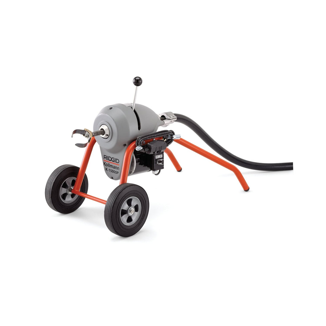 Ridgid 43507 K-1500SP-B 120V-60Hz Machine with A-1 Operator’s Mitt and A-12 Pin Key, Plus: A-34-12 Rear Guide Hose