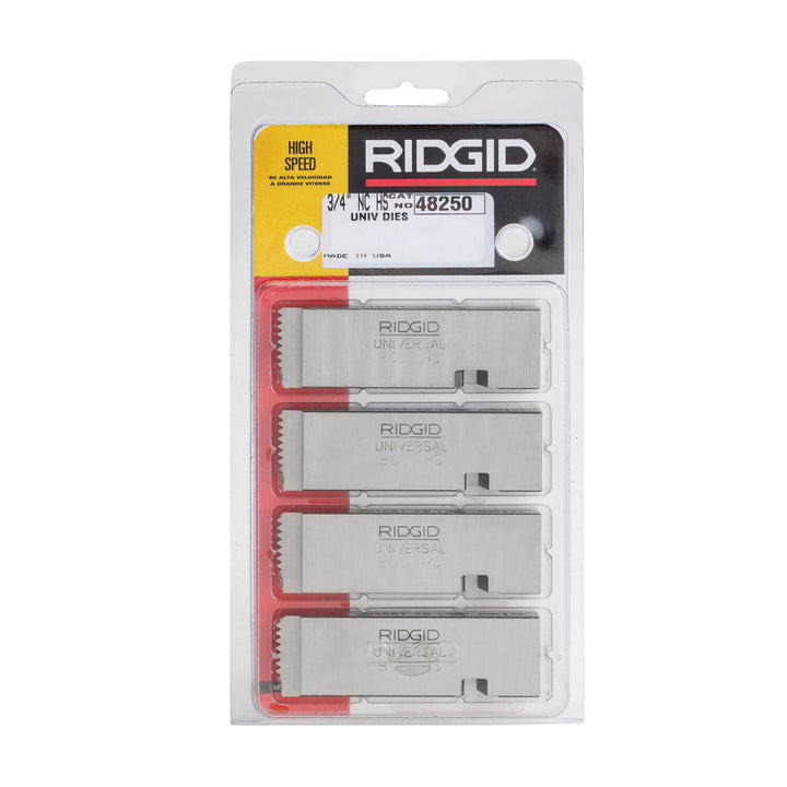 Ridgid 48250 DIES, UNIV 3/4 NC HS