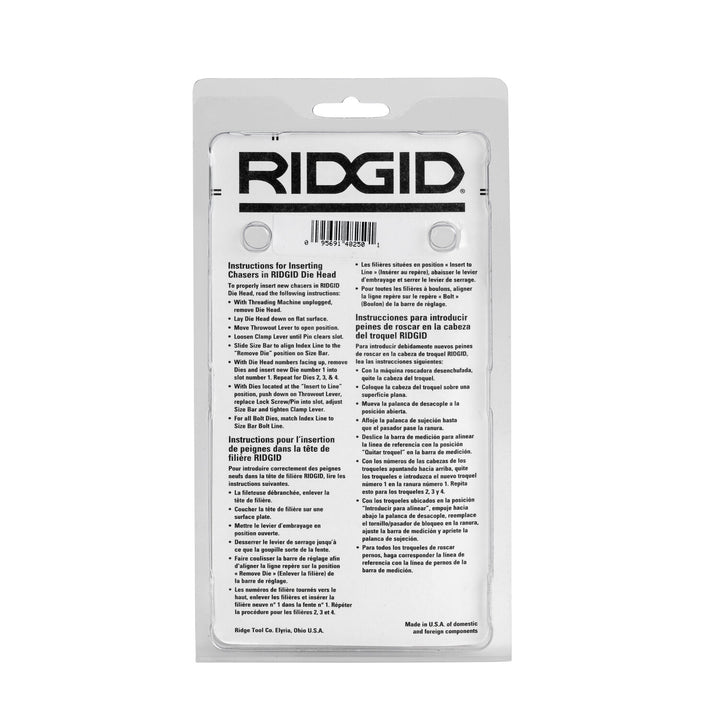 Ridgid 48250 DIES, UNIV 3/4 NC HS