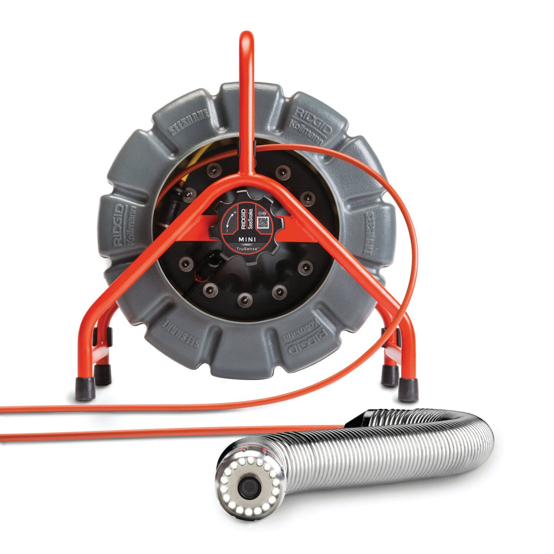 Ridgid 63628 SeeSnake Mini, 200’ (61m) with self-leveling camera head, powered with TruSense