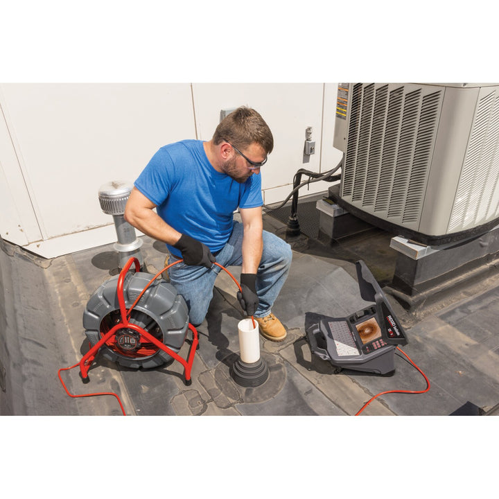 Ridgid 63628 SeeSnake Mini, 200’ (61m) with self-leveling camera head, powered with TruSense