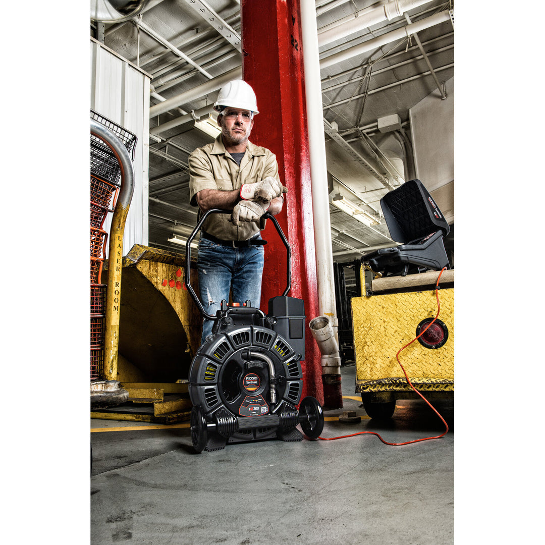 Ridgid 63663 SeeSnake rM200B Reel (165' / 50m) with Self-Leveling Camera powered with TruSense