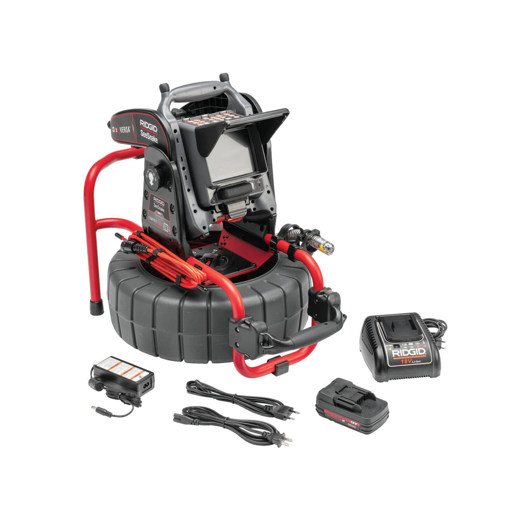 Ridgid 63828 SeeSnake Compact C40 System, includes CS6x VERSA Digital Recording Monitor, 18V Battery and Charger