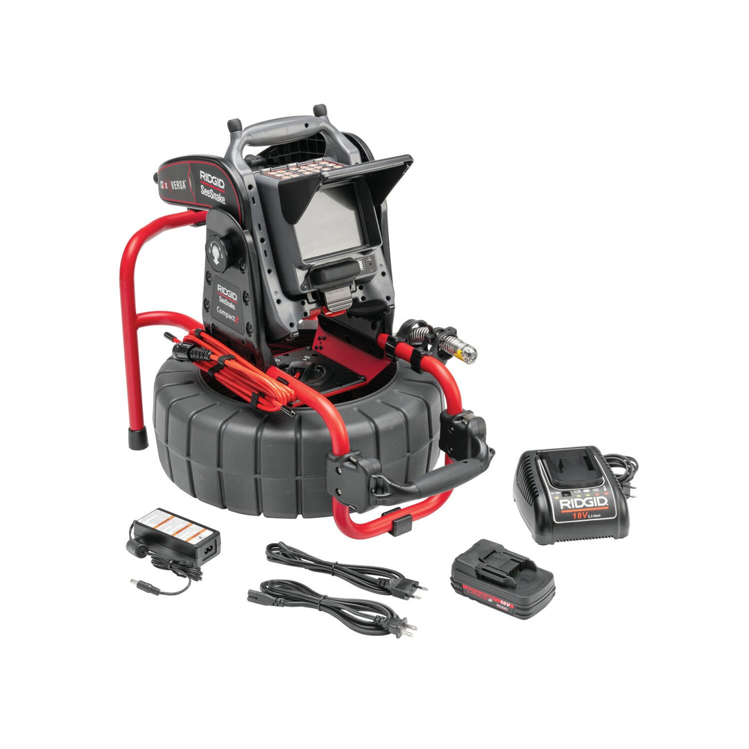 Ridgid 65103 SeeSnake Compact2 System, includes CS6x VERSA Digital Recording Monitor, 18V Battery and Charger