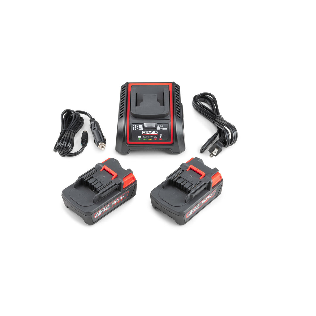 Ridgid 66013 Set of 2 Batteries / 1 Charger
