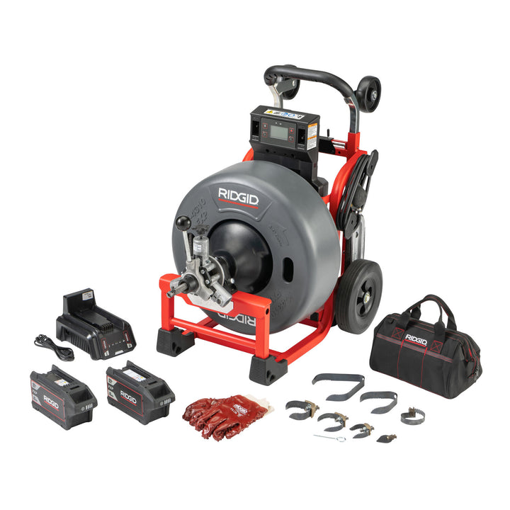 Ridgid 73048 K-4310 FXP 3/4" Drum Machine with FXP Battery-8.0 Ah (Qty-2) & Charger