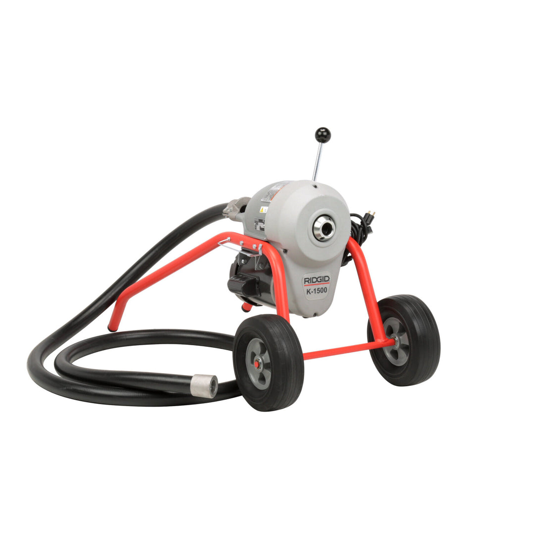 Ridgid 91027 K-1500SP-B 120V-60Hz Machine with A-1 RIDGID Drain Cleaning Mitt and A-12 Pin Key Plus : - A-34-12 Rear Guide Hose - C-14 Three Carrier Cable Combination Kit