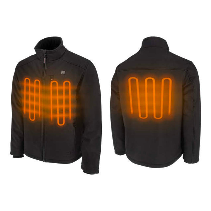 Radians RHG-J100 Men's Soft Shell Heated Jacket Kit with Battery