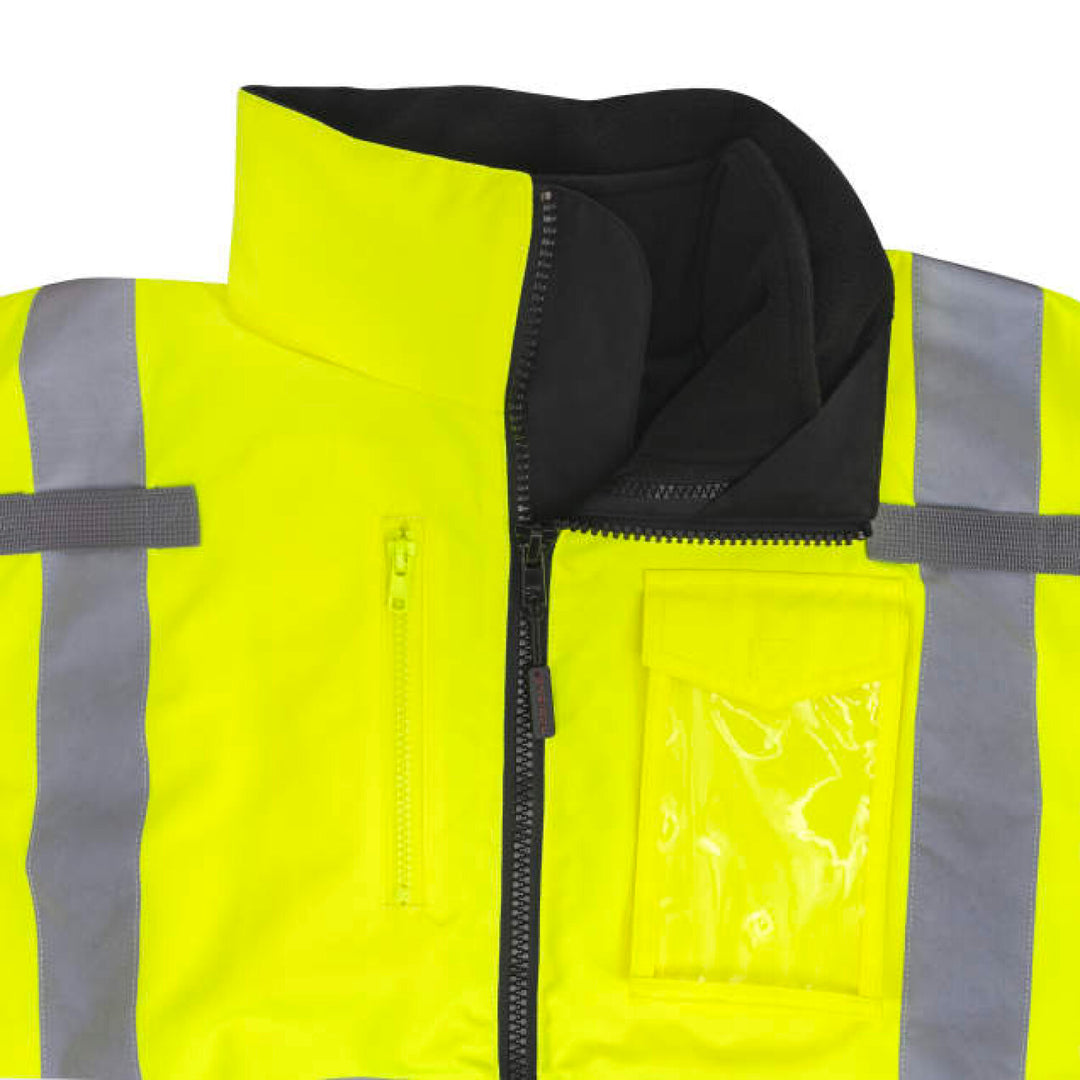 Radians RHG-SJ13 3-in-1 Bomber Jacket with Inner Heated Vest Kit with Battery - Hi-Vis Green